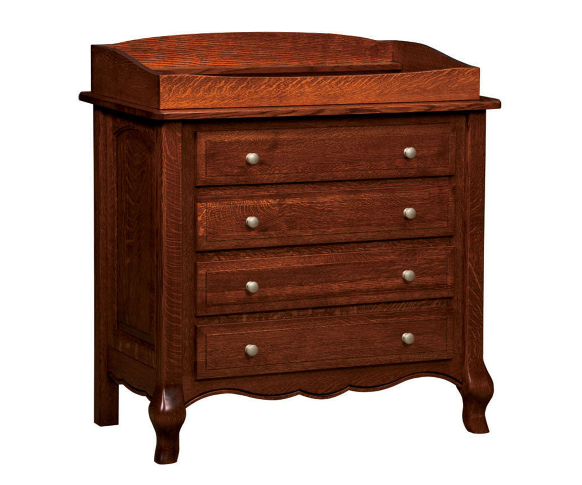 French Country 4 Drawer Dresser with Changing Table
