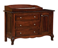 French Country 3 Drawer Dresser with Door and Changing Table