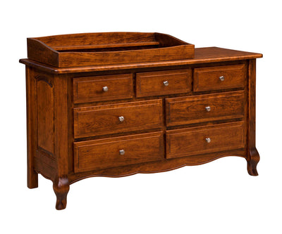 French Country 7 Drawer Dresser with Changing Table